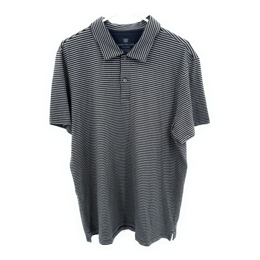 Mack Weldon Polo Shirt Mens XXL Gray‎ Cotton Golf Casual Short Sleeve